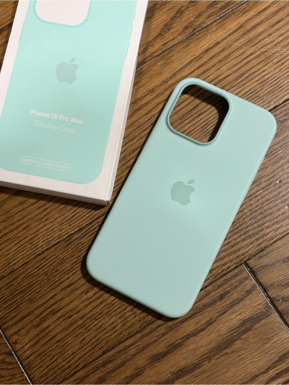 Apple Silicone iPhone Case in Mint Green or teal iPhone 16 plus